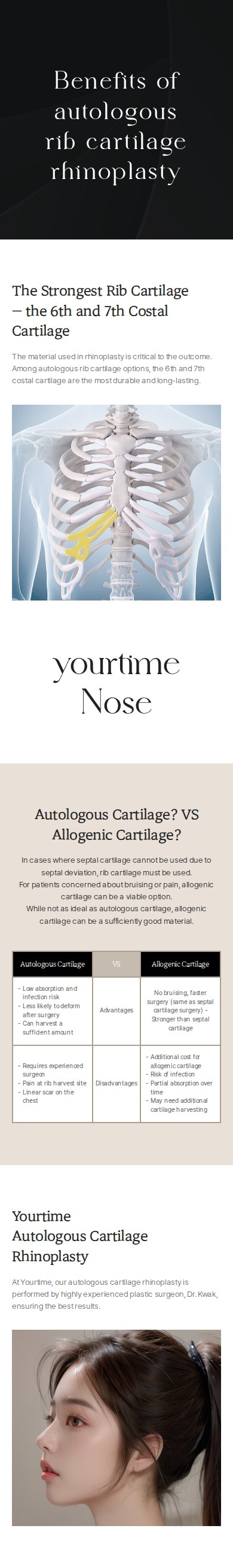 Benefits of autologous rib cartilage